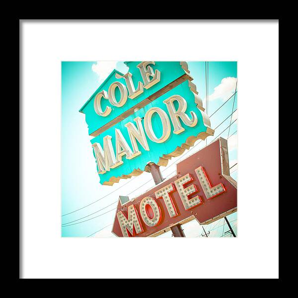 Dallas Framed Print featuring the photograph Cole Manor Motel by David Waldo