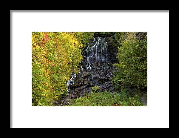 Beaver Brook Falls Framed Print featuring the photograph Colebrook NH Beaver Brook Falls by Juergen Roth
