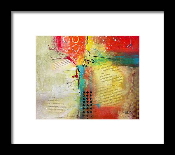 Collage Art Framed Print featuring the painting Collage Art 5 by Patricia Lintner