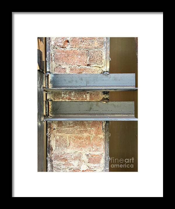 Brick Angle Iron Rough Framed Print featuring the photograph Collage Series 1-7 by J Doyne Miller