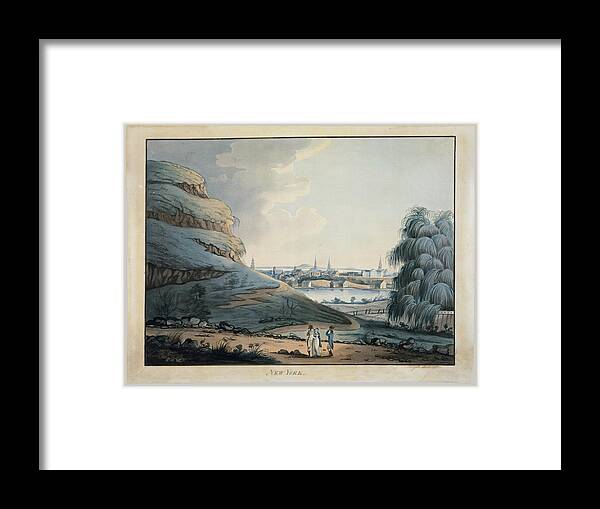 Collect Pond Framed Print featuring the painting Collect Pond New York City by MotionAge Designs
