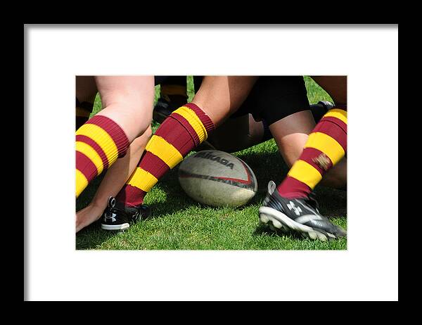 Collegiate Framed Print featuring the photograph Collegiate Women's Rugby by Mike Martin