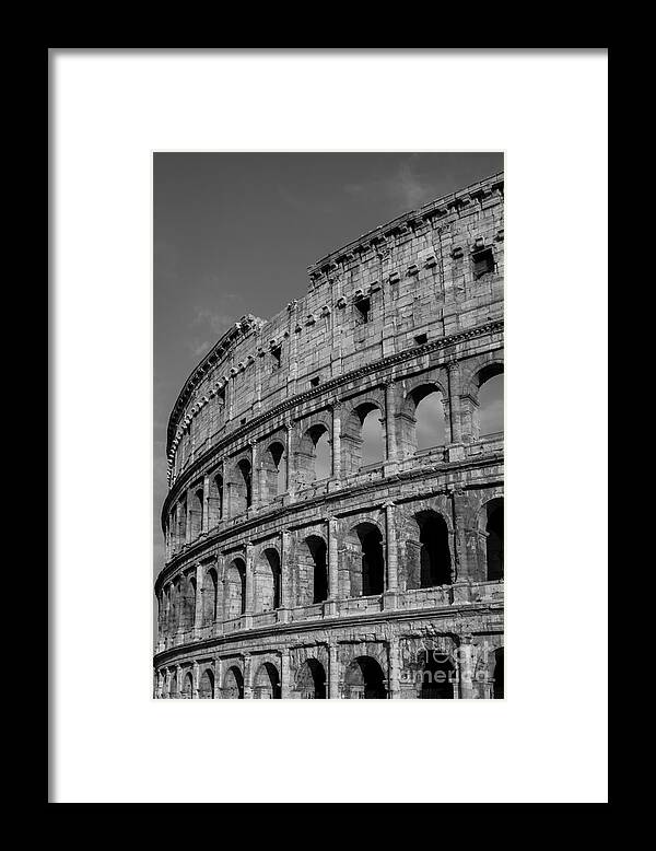 Italy Framed Print featuring the photograph Colleseum Rome Italy by Edward Fielding