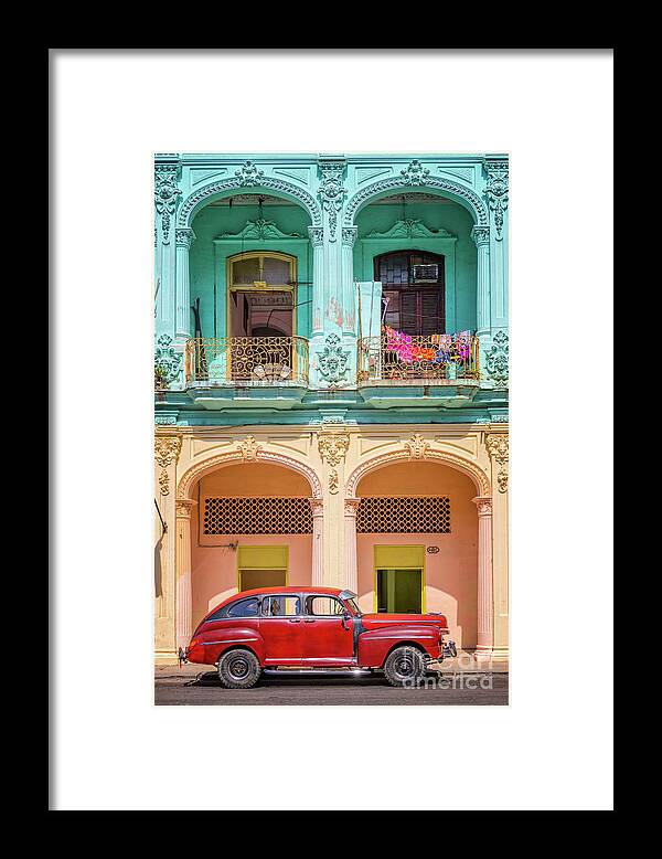 Cuba Framed Print featuring the photograph Colonial architecture in Cuba by Delphimages Photo Creations