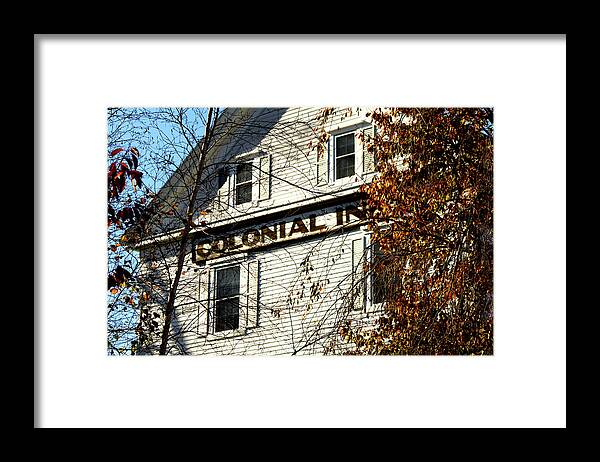 Maine Framed Print featuring the photograph Colonial Inn by Mark Alesse
