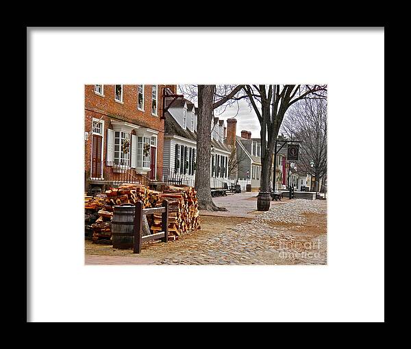 Colonial Williamsburg Framed Print featuring the photograph Colonial Street Scene by Eugene Desaulniers