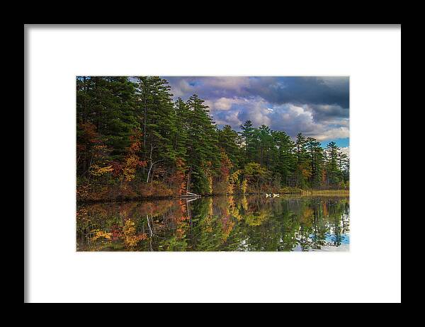 Songo Pond Framed Print featuring the photograph Color at Songo Pond by Tim Kathka