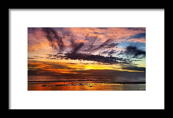 Beach Framed Print featuring the photograph Color Burst Malibu Sunset by Matt Quest