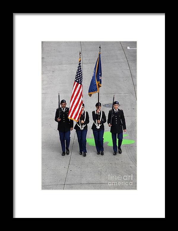 Color Guard Framed Print featuring the photograph Color guard by Richard Lynch
