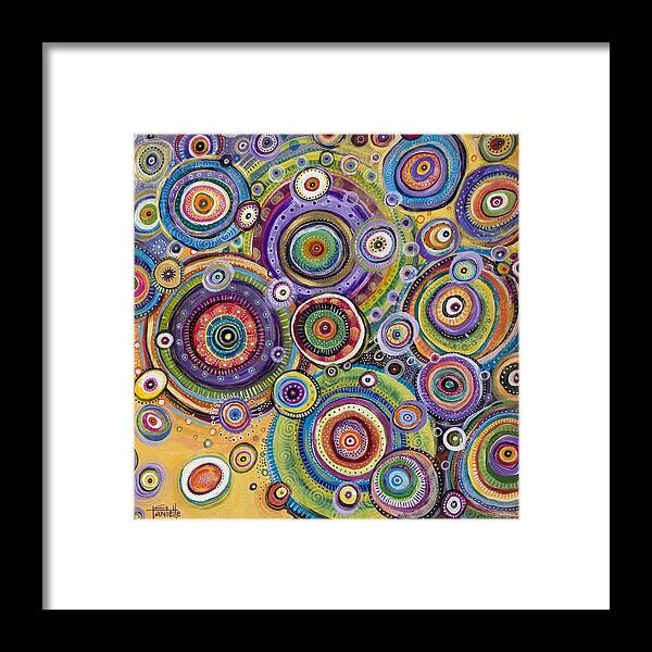 Contemporary Framed Print featuring the painting Color Me Happy by Tanielle Childers