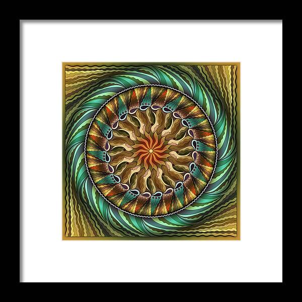 Harmony Mandalas Framed Print featuring the digital art The Light At The End Of The Tunnel by Becky Titus