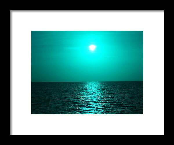 Abstract Framed Print featuring the photograph color Me Sea by Florene Welebny