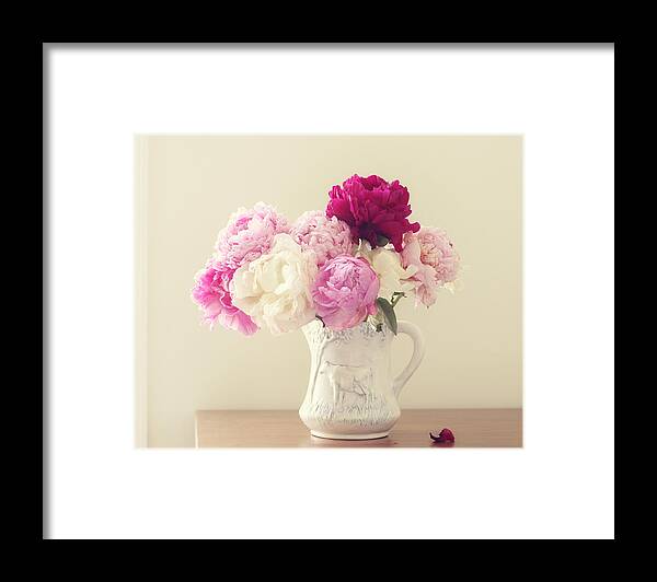 Peonies Framed Print featuring the photograph Color My World by Amy Tyler