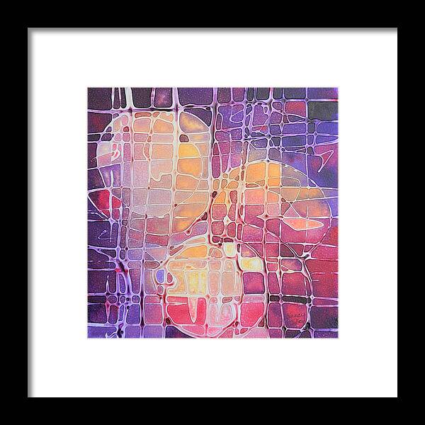 Abstract Framed Print featuring the painting Color Odyssey by Nancy Jolley