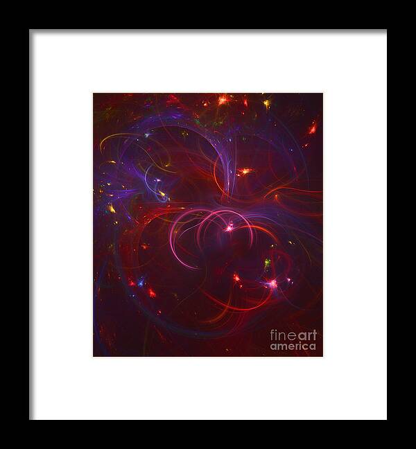Pattern Framed Print featuring the digital art Color of Space by Esoterica Art Agency