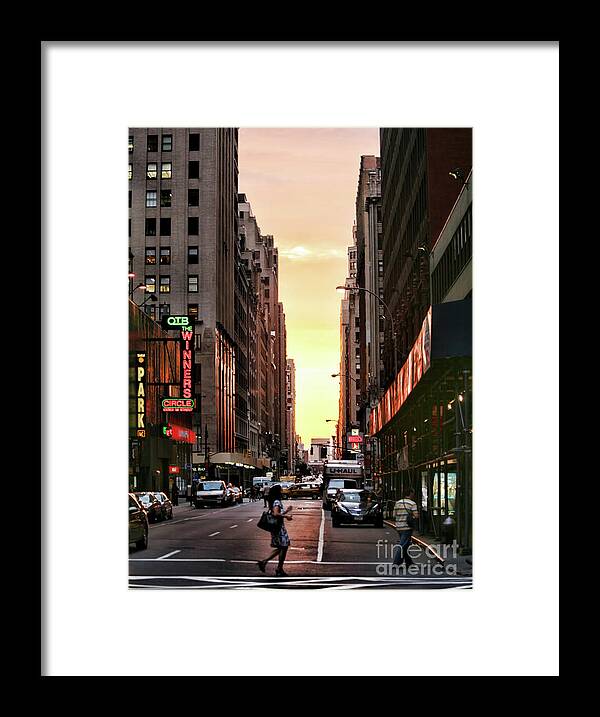 New York Framed Print featuring the photograph Color Streets NY 3 by Chuck Kuhn