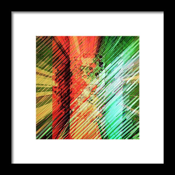 Art Framed Print featuring the digital art Color Stripes by Marko Sabotin