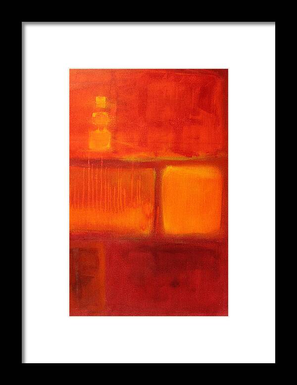 Red Framed Print featuring the painting Color Study Red by Nancy Merkle