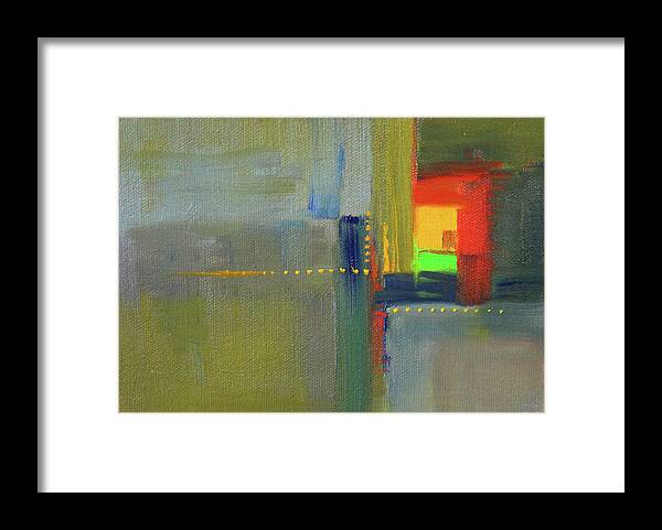 Color Field Abstract Painting Framed Print featuring the painting Color Window Abstract by Nancy Merkle