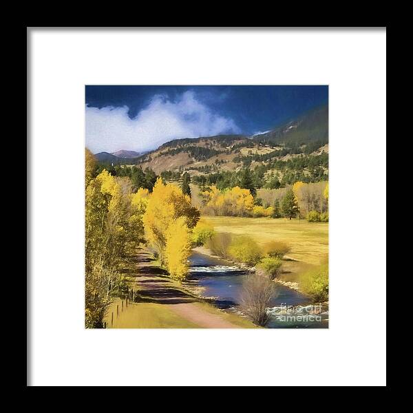 Colorado Framed Print featuring the painting Colorado Fall Mountains by Steven Parker