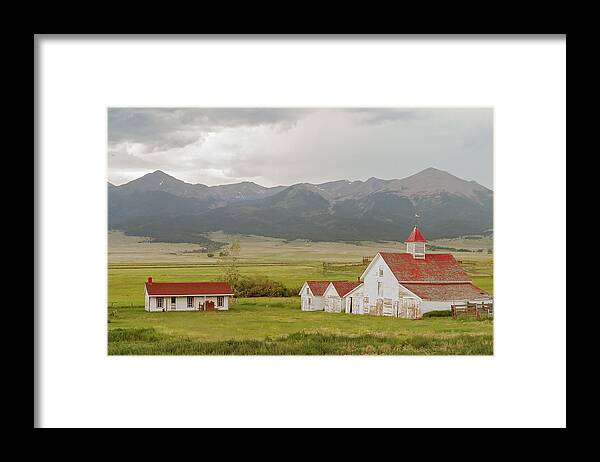 Barn Framed Print featuring the photograph Colorado Horse Farm by Peter J Sucy