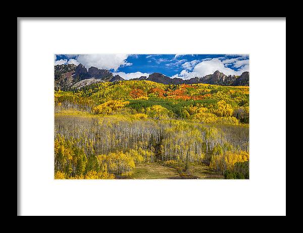 Colorado Framed Print featuring the photograph Colorful Colorado Kebler Pass Fall Foliage by James BO Insogna