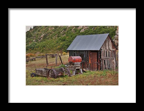 Black Mesa Framed Print featuring the photograph Colorado Ranch by Charles Warren