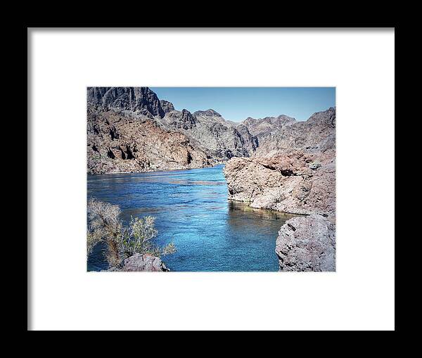 Black Canyon Framed Print featuring the photograph Colorado River - Black Canyon - Entering The Canyon by Leslie Montgomery