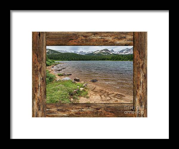 Windows Framed Print featuring the photograph Colorado Rocky Mountain Love Cabin Window View by James BO Insogna