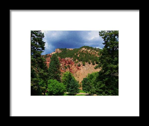 Home Decor Framed Print featuring the painting Colorado Springs area Digital Oil #03 by Flees Photos