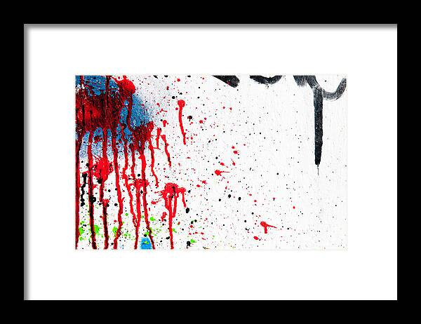 Abstract Framed Print featuring the photograph Colored wall textured background by Michalakis Ppalis