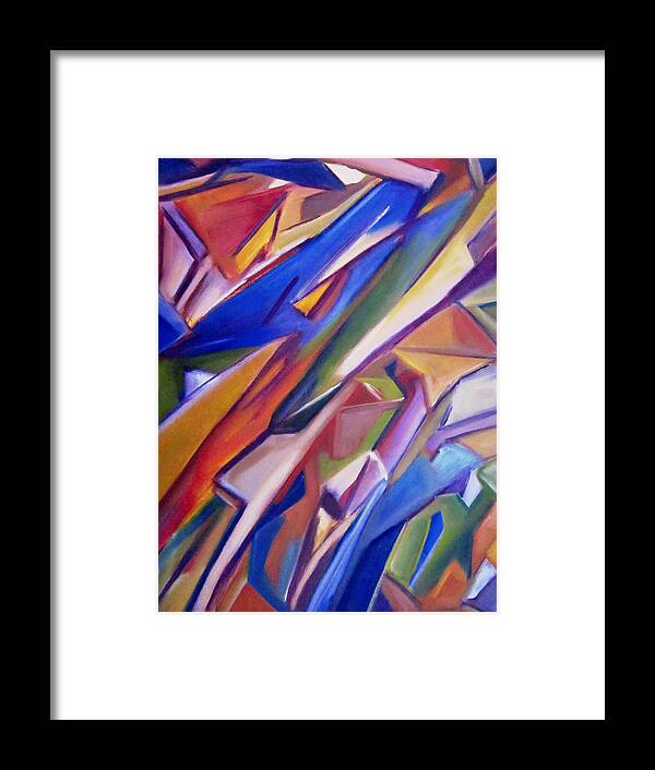 Colorful Abstract Framed Print featuring the painting Colorful Abstract by Patricia Cleasby