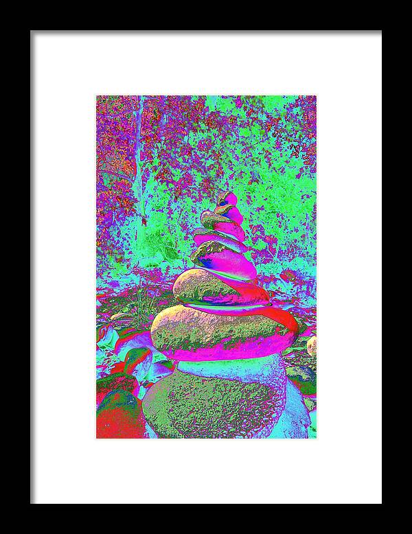 Cairn Framed Print featuring the photograph Colorful Cairn by Richard Henne