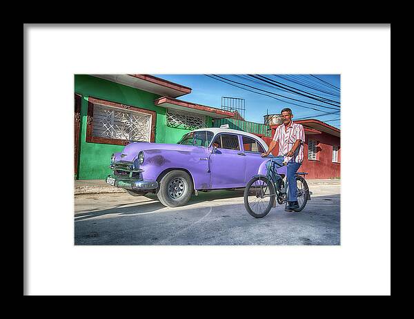 Americana Framed Print featuring the photograph Colorful Cuban Streets by Bert Peake