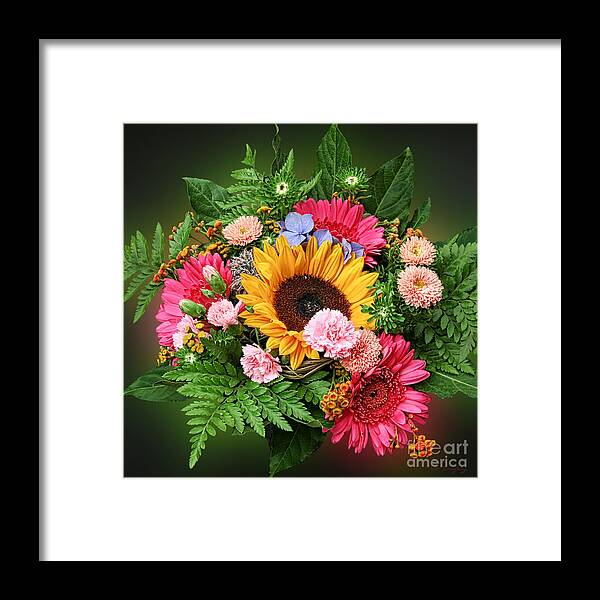 Flower Framed Print featuring the photograph Colorful Flower Arrangement by Gabriele Pomykaj