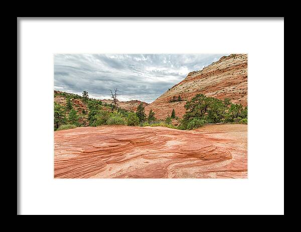Clouds Framed Print featuring the photograph Colorful Layers at Zion by John M Bailey