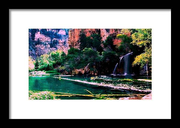 Painting Framed Print featuring the digital art Colorful Serenity by Digital Art Cafe