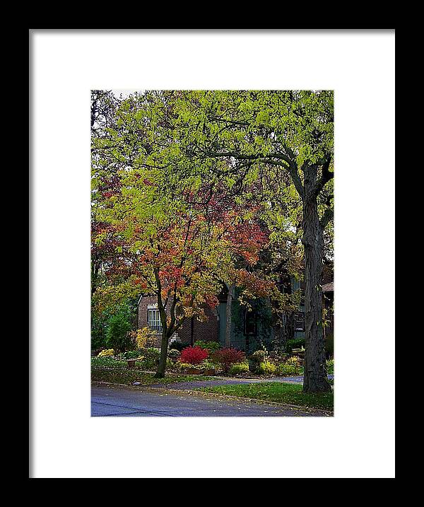Frankjcasella Framed Print featuring the photograph Colorful Sidwalk by Frank J Casella