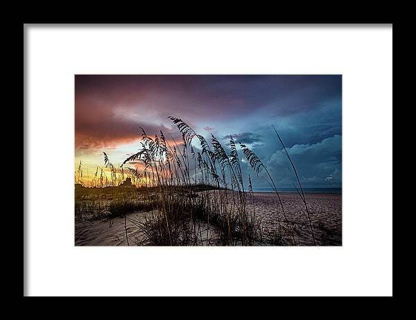 Alabama Framed Print featuring the digital art Colorful Sky at Dawn DSC_0220 by Michael Thomas