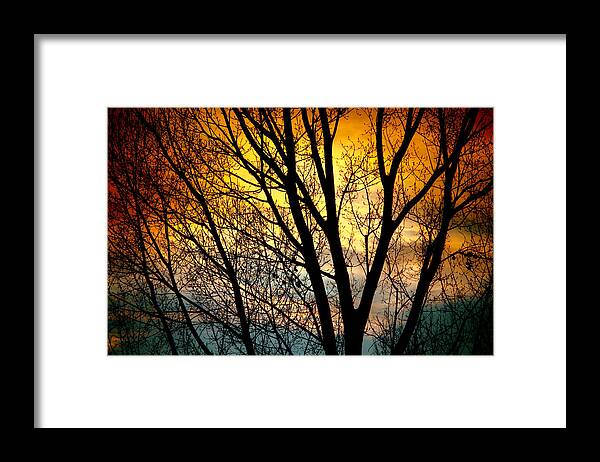 Sunsets Framed Print featuring the photograph Colorful Sunset Silhouette by James BO Insogna