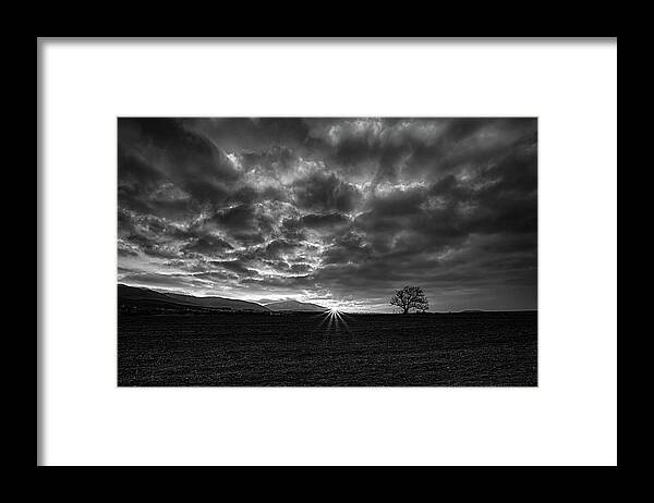 Sky Framed Print featuring the photograph Colorless sunrise by Plamen Petkov