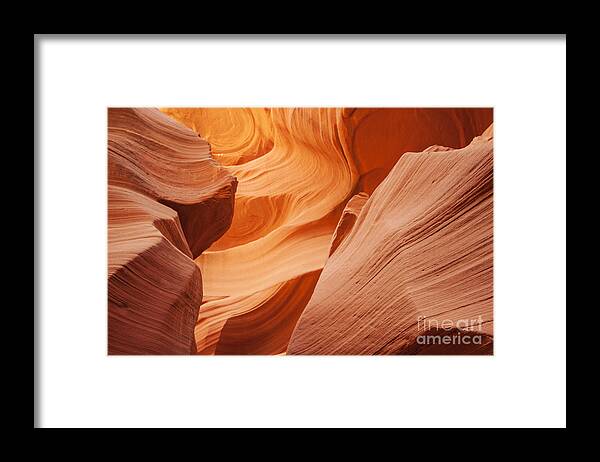 Antelope Canyon Framed Print featuring the photograph Colors abound in the canyon by Ruth Jolly