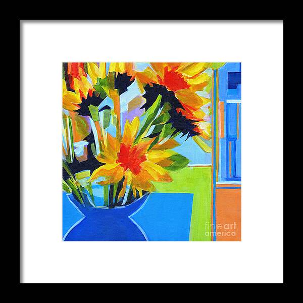Contemporary Painting Framed Print featuring the painting Colors Always On My Mind by Tanya Filichkin