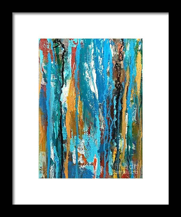 Abstract Framed Print featuring the painting Colors of My Soul by Mary Mirabal