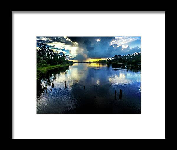 Bon Secour Framed Print featuring the photograph Colors on the Bon Secour River by Michael Thomas