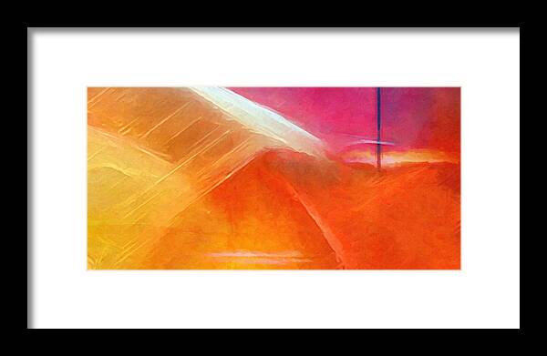 Colorstorm Framed Print featuring the painting Colorstorm Panoramic by Lutz Baar