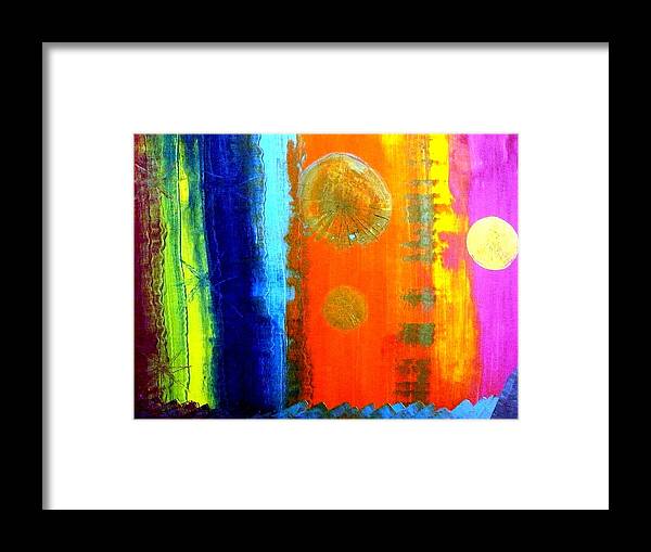 Contemporary Framed Print featuring the painting Colorz 1 by Piety Dsilva