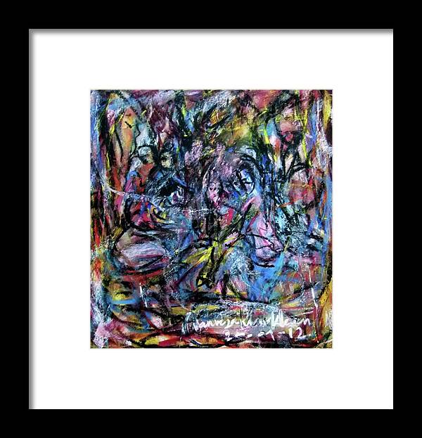  Framed Print featuring the painting Colour talking by Wanvisa Klawklean