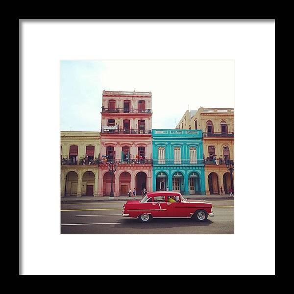 Building Framed Print featuring the photograph Colourful Houses In Havana
#cuba by Myrthe V