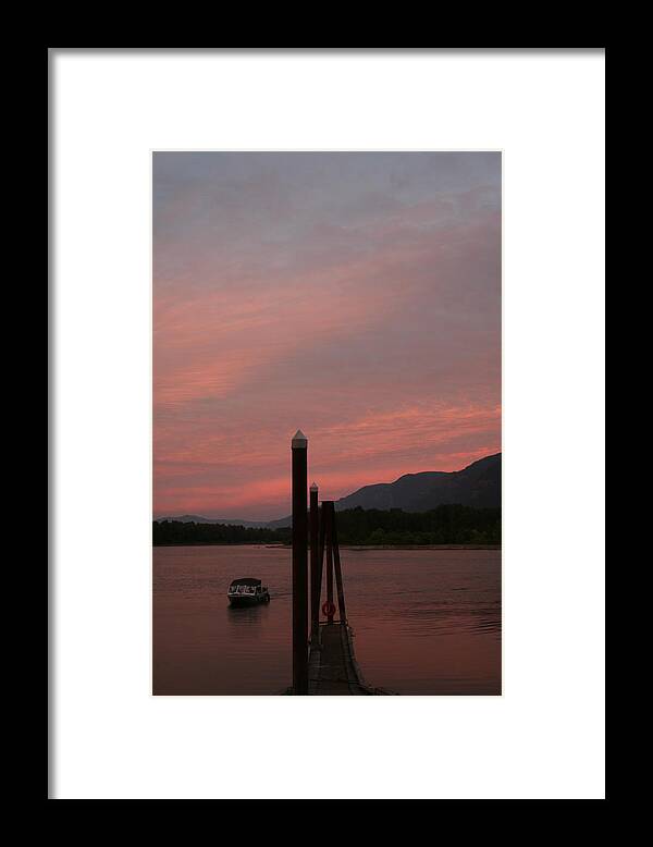 Columbia Framed Print featuring the photograph Columbia Dusk by Dylan Punke